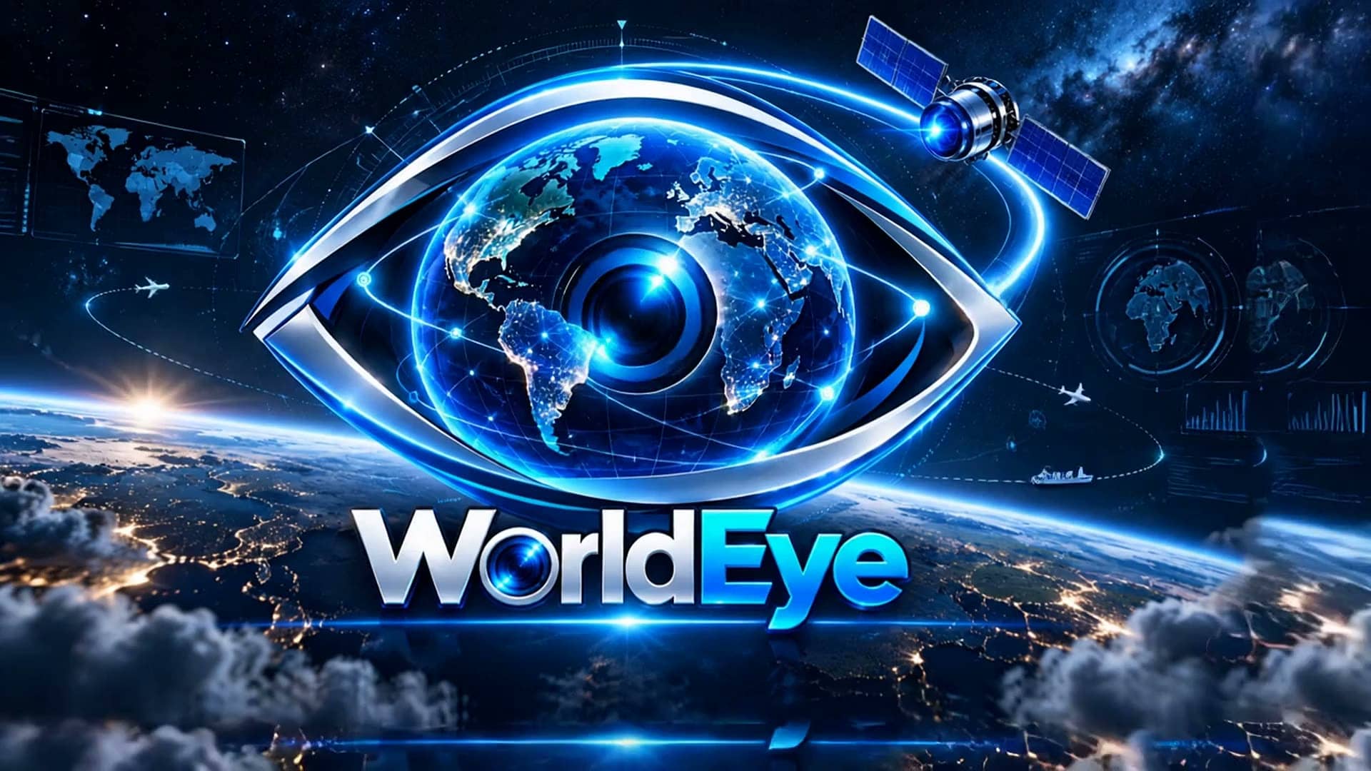 Earth from orbit with live tracking overlays in WorldEye
